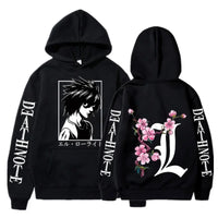 Death Note L character anime print hoodie unisex sweatshirt