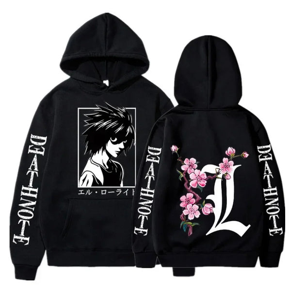 Death Note L Anime Print Hoodie – Men's & Women's Sweatshirt