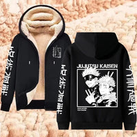 Jujutsu Kaisen Gojo Satoru Anime Zip-Up Hoodie – Lamb Wool Streetwear