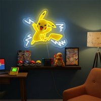 Pokemon Pikachu acrylic neon LED sign glowing — Pokemon — Kakebo