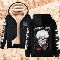 Jujutsu Kaisen Gojo Satoru Anime Zip-Up Hoodie – Lamb Wool Streetwear