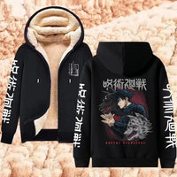 Jujutsu Kaisen Gojo Satoru Anime Zip-Up Hoodie – Lamb Wool Streetwear