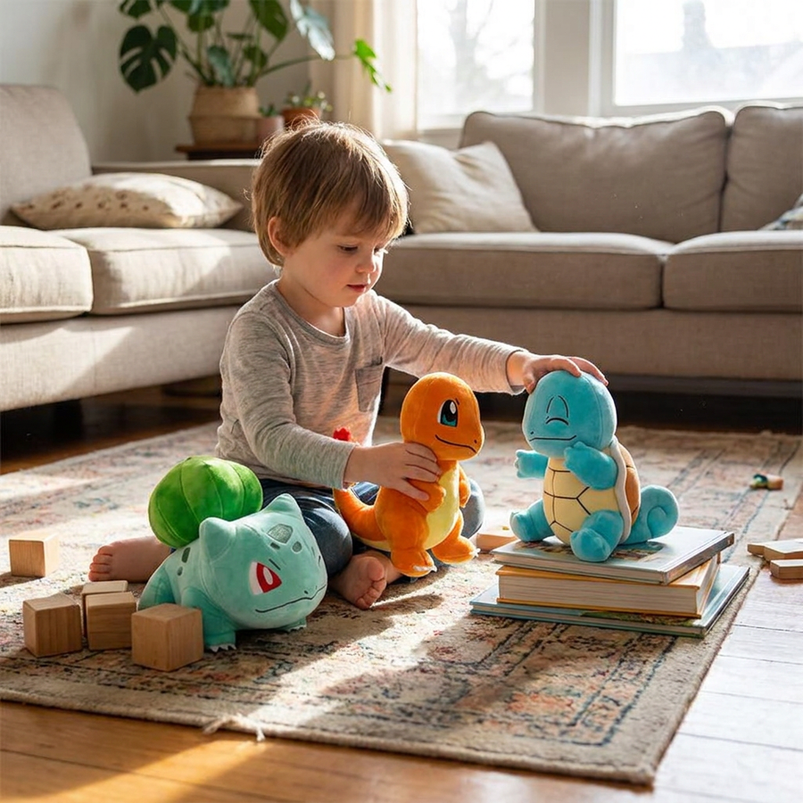 Pokémon Starter 3 Pack Plush Toy Set lifestyle