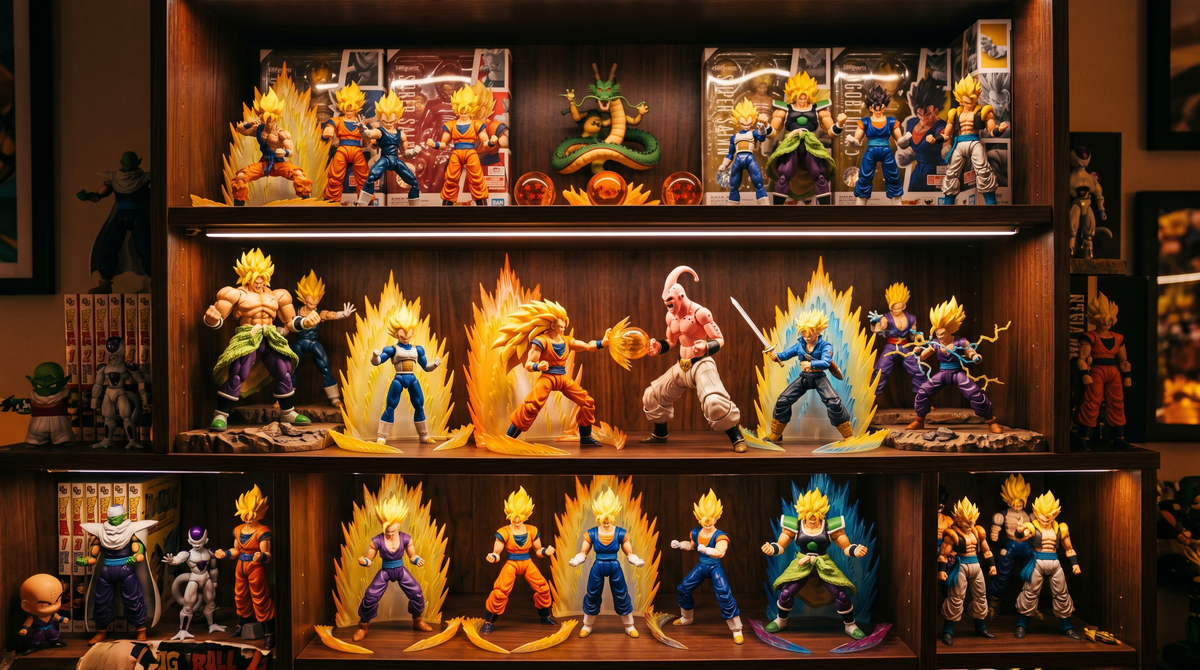 Dragon Ball S.H.Figuarts collector shelf display