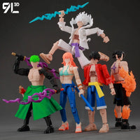 3D printed anime action figure poseable Luffy — One Piece — Kakebo