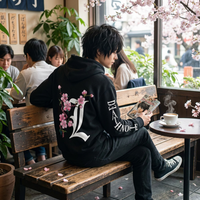 Death Note L Anime Print Hoodie