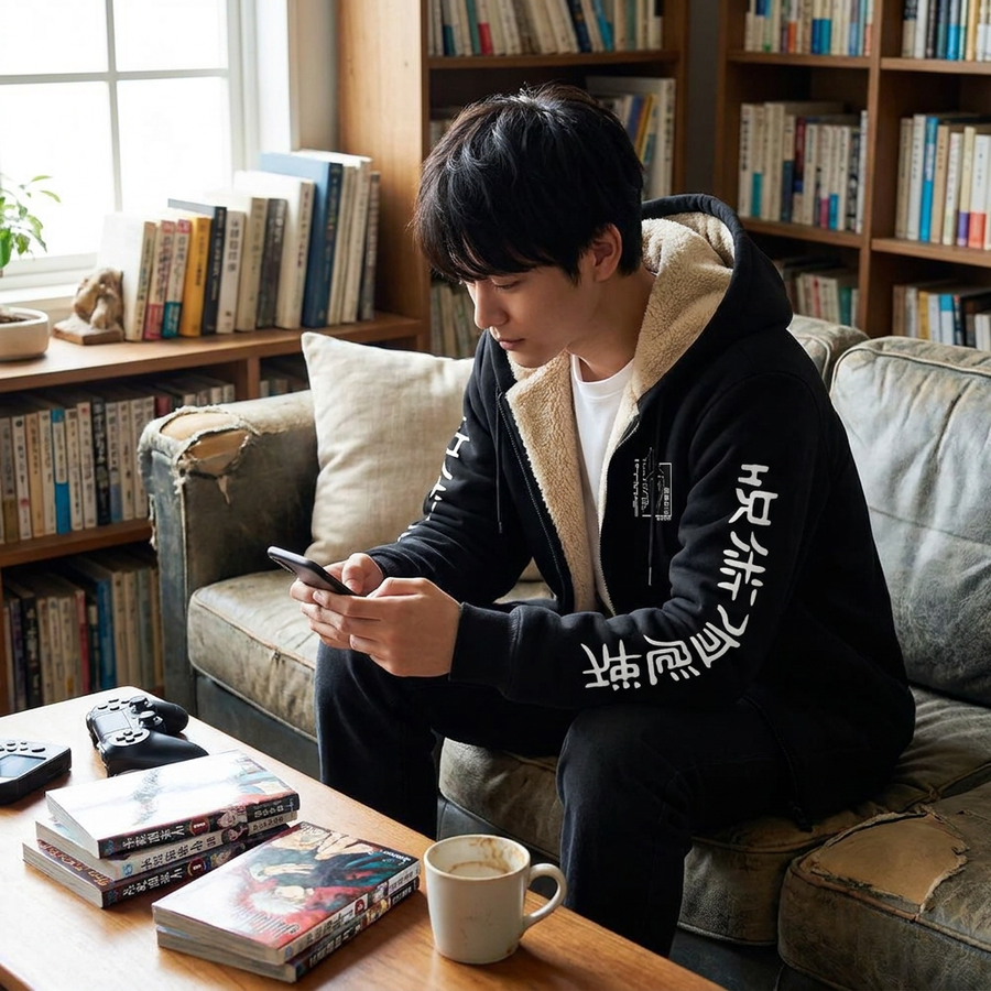 Gojo Satoru Jujutsu Kaisen Zip-Up Hoodie