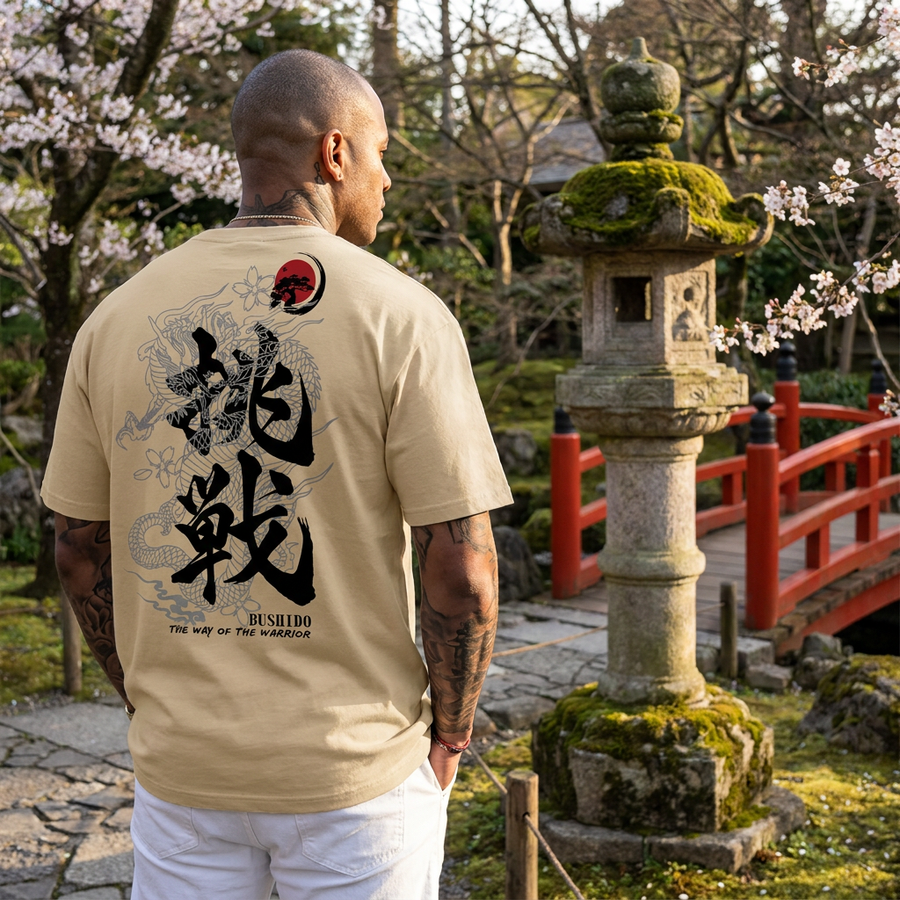 Anime Dragon Pattern Cotton T-Shirt
