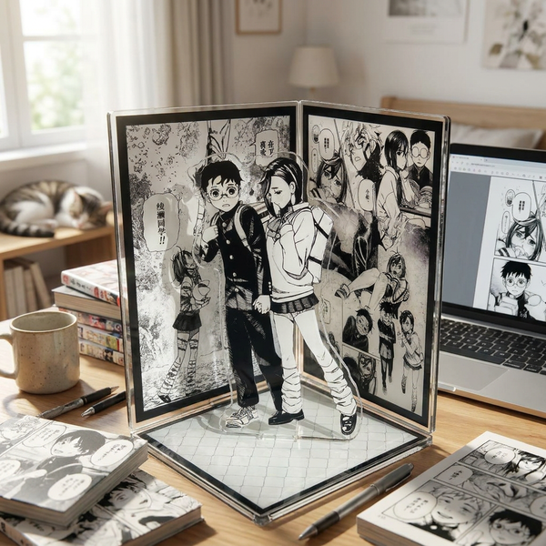 Dandadan Acrylic Stand Figure Display lifestyle